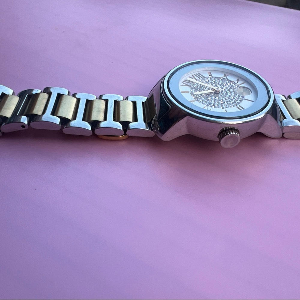 Movado Bold Women’s Watch Gold Silver Two-Tone Crystal Dial Roman Numerals
